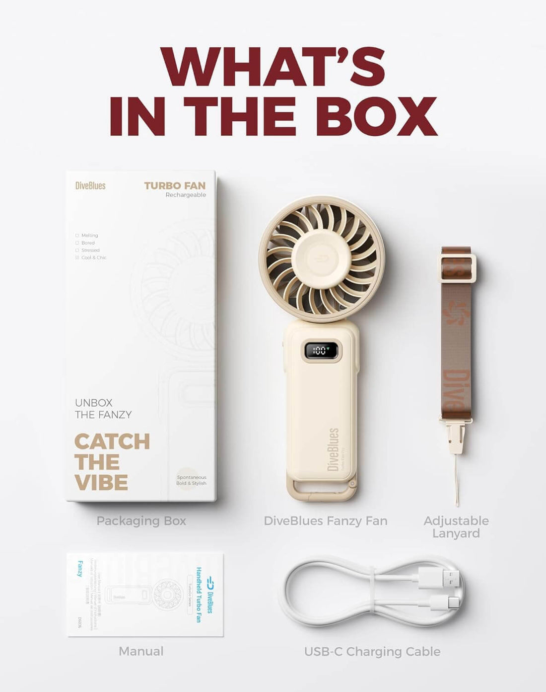TurboFan Rechargeable Mini Cooling Fan | Random color