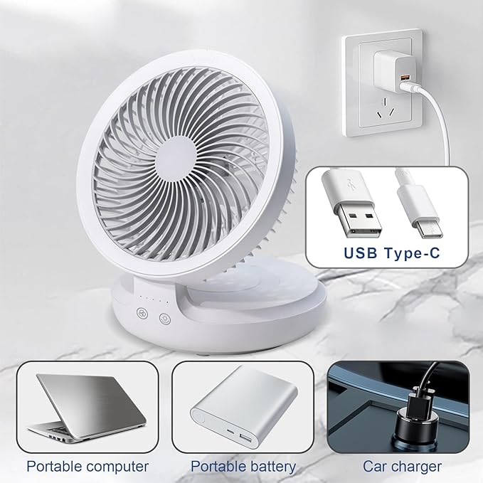 9 Inch Mist Fan | Portable Air Conditioner Fan | Random Color